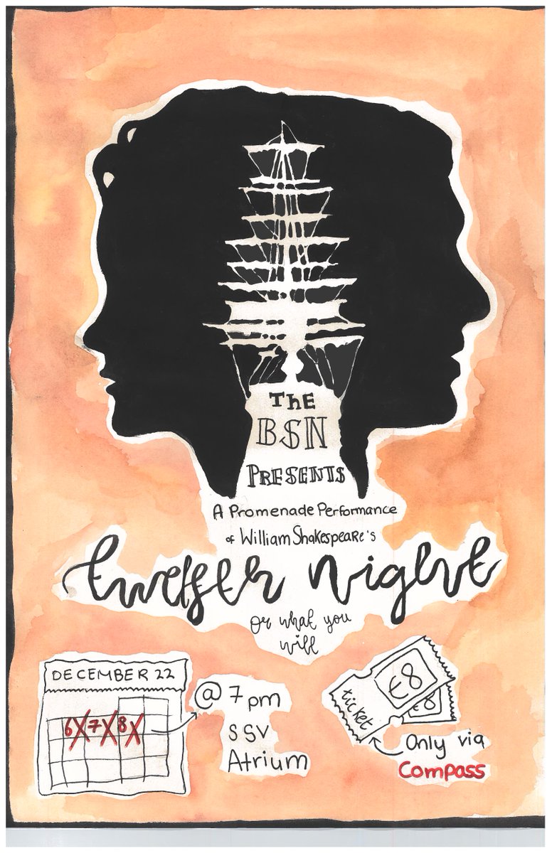 BSNetherlands's tweet photo. Join us on 6, 7 or 8 December for a wonderful performance of William Shakespeare’s Twelfth Night or What You Will at @BSN_SSV – a comedic tale of unrequited love, disguise and misunderstanding! 🎭
🎟️ Tickets available now on #BSNCompass. 🧭
#BSNPerforms #Shakespeare https://t.co/8J14DqsxjJ