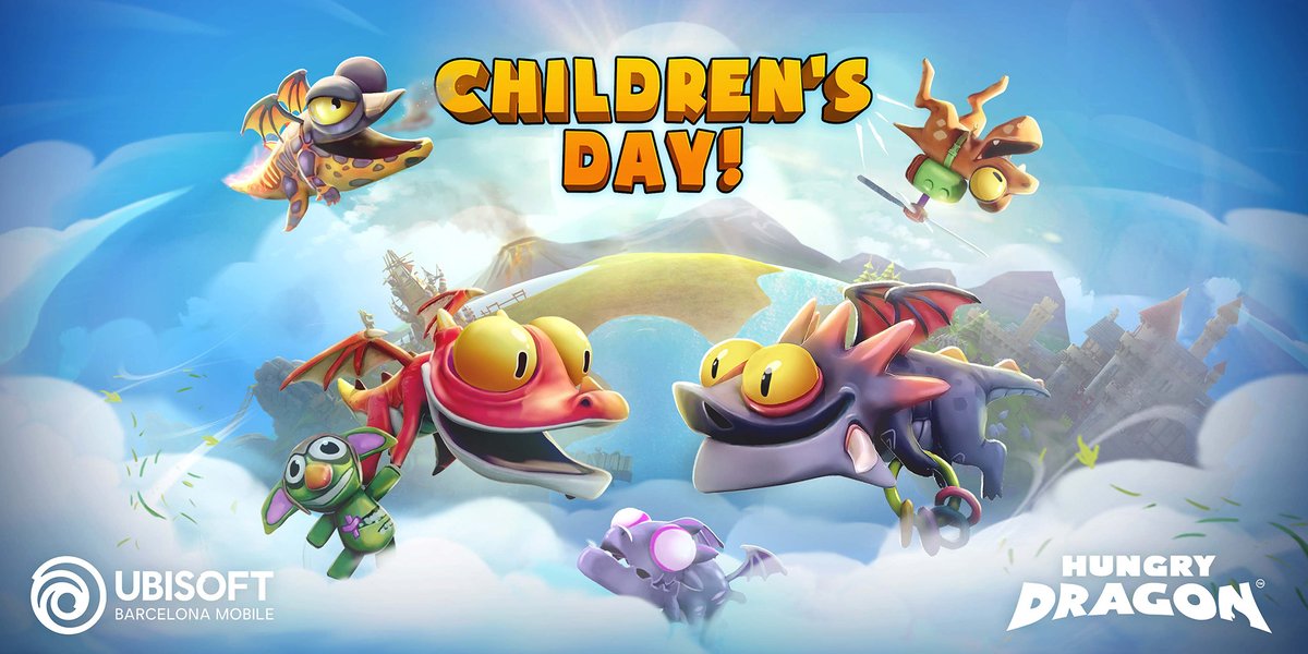 _HungryDragon's tweet photo. Happy International Children's Day to everyone!
Especially to all the little ones that play Hungry Dragon! 🧡

You rule! 😎

#hungrydragon #hungrydragongame #dragons #mobilegames #ubisoftgames #ubisoft #ubisoftmobile https://t.co/yDfgnCfFEm