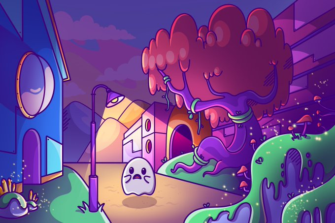 sol_groovy's tweet photo. Our little ghost lost his parent after a natural disaster and found himself in the middle of a lonely street at night as everything was quiet. #NFTs #FreeMints #NFTGiveaway #NFT #NFTCommunity https://t.co/8SCaJUg47C