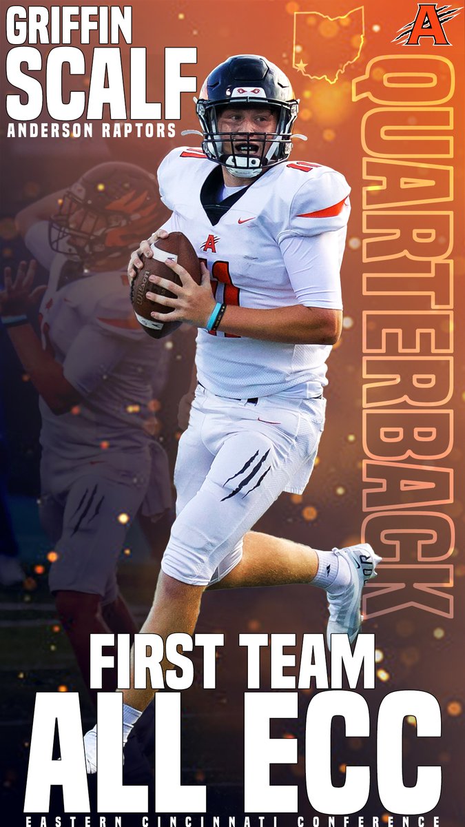 Matt Stanyard (@coachstanyard) on Twitter photo Congrats to Griffin Scalf for earning 1st Team All-ECC honors for the 2022 season! <a href="/CoachEvanDreyer/">Evan Dreyer</a> <a href="/_AHS_Football/">Anderson Football</a> <a href="/AndersonRaptors/">Anderson High School</a> <a href="/AHSRaptorsAD/">AHS Athletics</a> #WorkWins Congrats to Griffin Scalf for earning 1st Team All-ECC honors for the 2022 season! <a href="/CoachEvanDreyer/">Evan Dreyer</a> <a href="/_AHS_Football/">Anderson Football</a> <a href="/AndersonRaptors/">Anderson High School</a> <a href="/AHSRaptorsAD/">AHS Athletics</a> #WorkWins