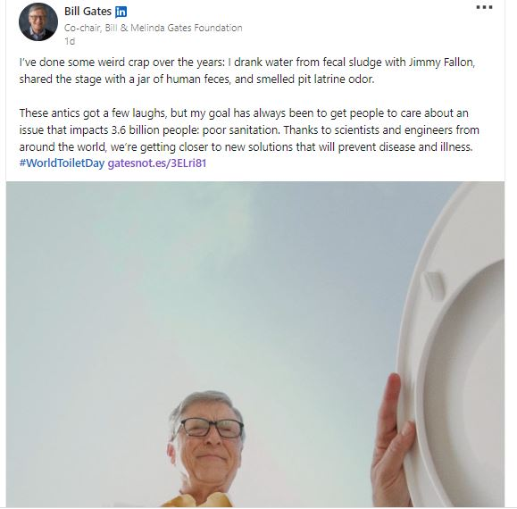 mani_tripathii's tweet photo. Next Level adventure🤣 of @BillGates
#WorldToiletDay2022 #BillGates #linkinpost https://t.co/1rCaj5UgEL