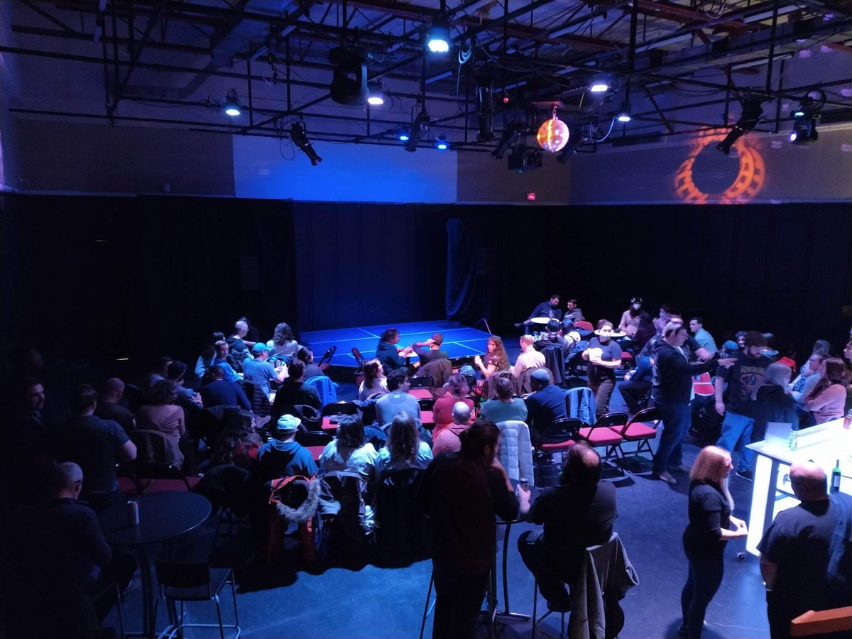 KosoWHAT's tweet photo. Had a great weekend, did my first improv show in 2years. Did some puppeterty? In it. Big thanks to @DeadUnicornInk @grimprov next one is in Jan. #improvinottawa #improv #Ottawa #theatre https://t.co/e7yEOtPLgB