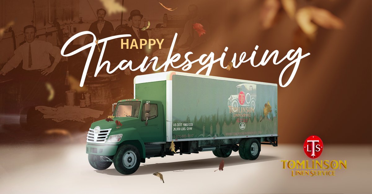 Life is better when you’re thankful. Happy #Thanksgiving from Tomlinson Linen. 🙏
