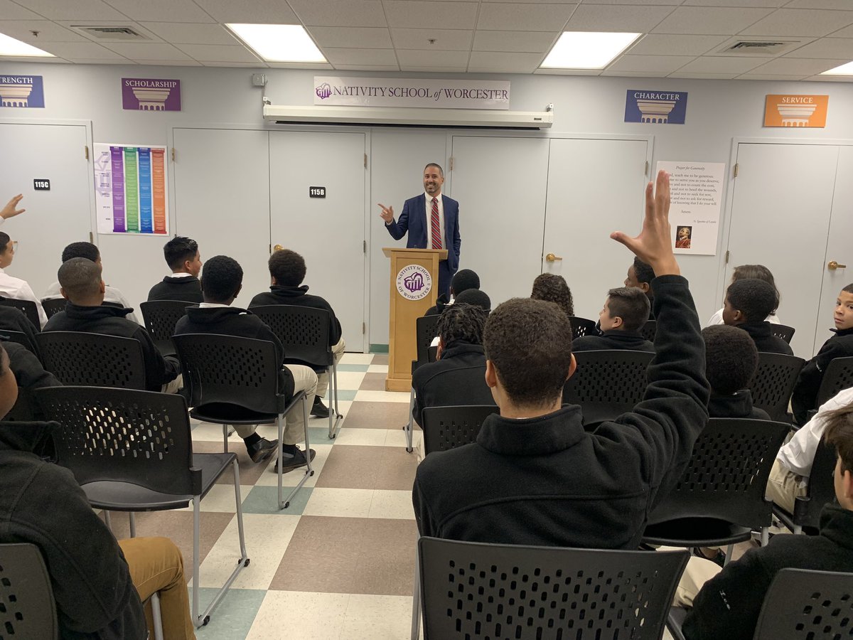 CM_Batista's tweet photo. What a refreshing way to start a holiday week with @NSWPres morning handshake and assembly. Theses students are among the best and brightest of Worcester. https://t.co/Udo6FIam0U