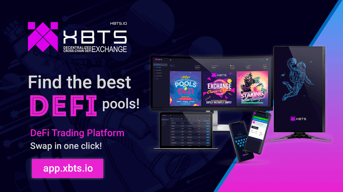 ⭐️XBTS DeFi Platform allows you to find the best liquidity pools, explore trading activity, stake to pools, and earn rewards.
🚀Start trading, investing in liquidity pools, and staking assets in a few clicks!
➡️app.xbts.io

#xbtsdex #bitshares #dex #DeFi #CryptoNews