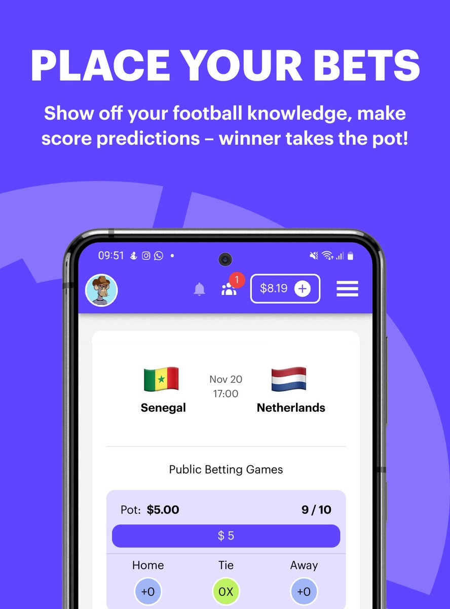 ⚽️ The #FIFAWorldCup is underway ⚽️

Join our #predictor game on <a href="/casama_io/">casama.eth</a>. Win #crypto prize pools on single matches such as the following today:

#England vs #Iran 
#Senegal vs #Netherlands 
#USA vs #Wales 

Check out: casama.io 🔥