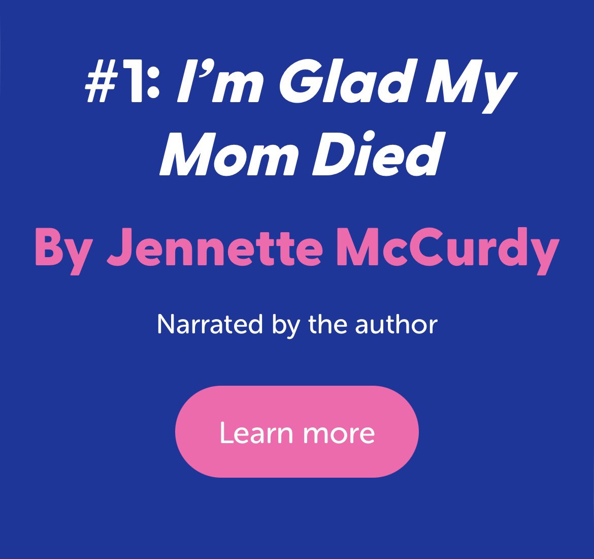 I’m Glad My Mom Died is #1 on <a href="/librofm/">Libro.fm</a> ‘s 10 bestselling books of the year!