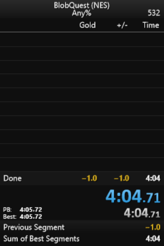 No, there it is! The last PB turned out to be a 4:06.033. If my framecounting is correct, this is a 4:05.033. Do I go for the 4:04?