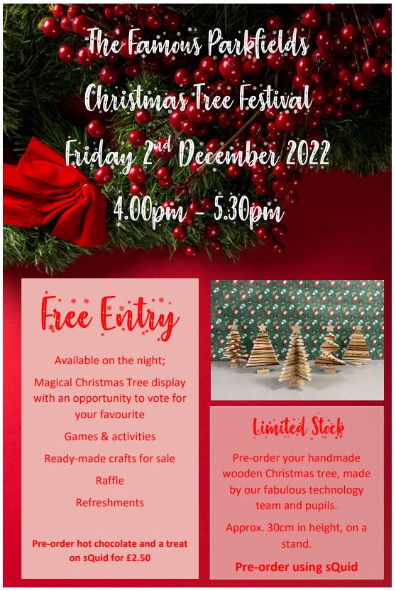 Parkfields School on Twitter "**SAVE THE DATE** Christmas Tree