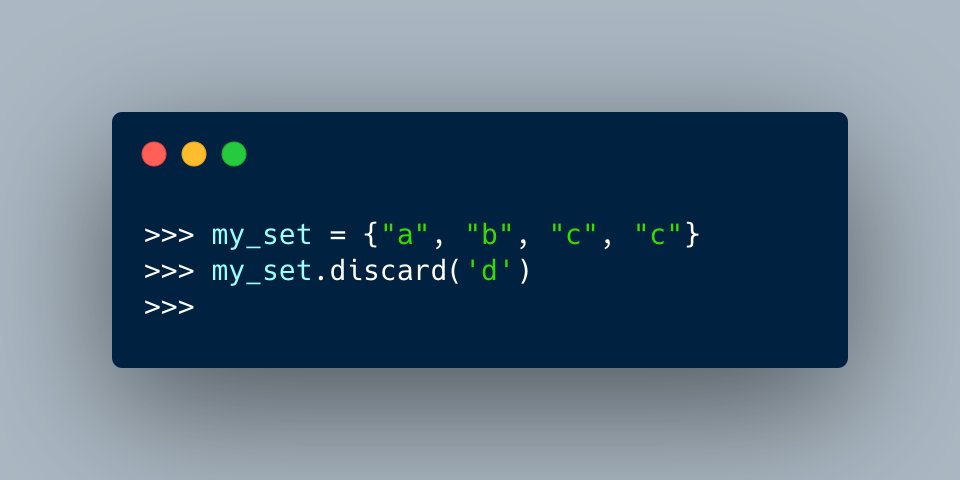 Let's talk some more about sets in #Python in more detail! The first ...