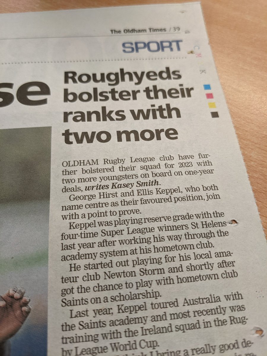 TheKaseySmith's tweet photo. More @Roughyeds coverage in the @TheOldhamTimes today. #YedsTogether https://t.co/xMsKgTfsLB
