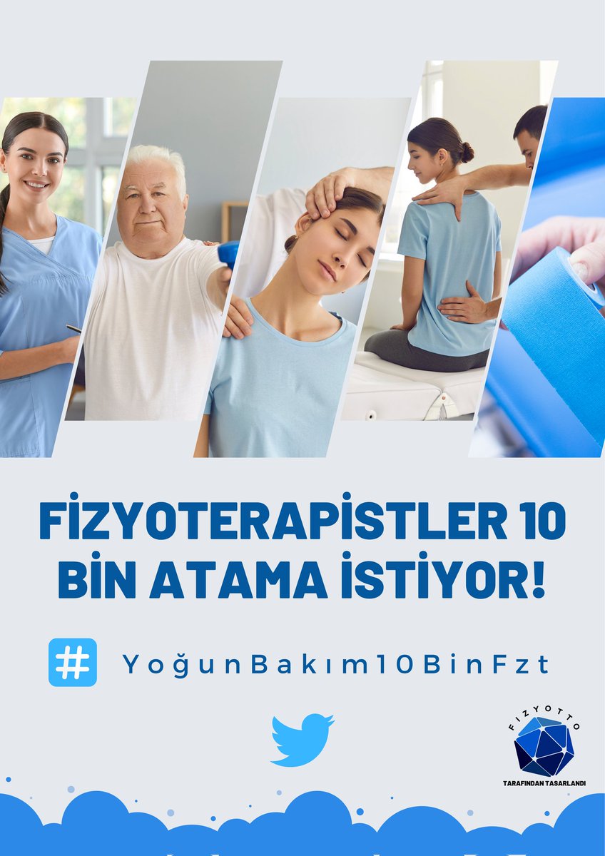 fizyotto's tweet photo. Hastalıkların veya hareket bozukluklarının ilerlemesini engelleyerek hastaların günlük hayata bir an önce dönebilmesine yardımcı olan fizyoterapistler, artık hak ettiği sayılarda atama istiyor. Birlikte güçlüyüz ve başaracağız!
#YoğunBakım10BinFzt https://t.co/l1MDDolaw2