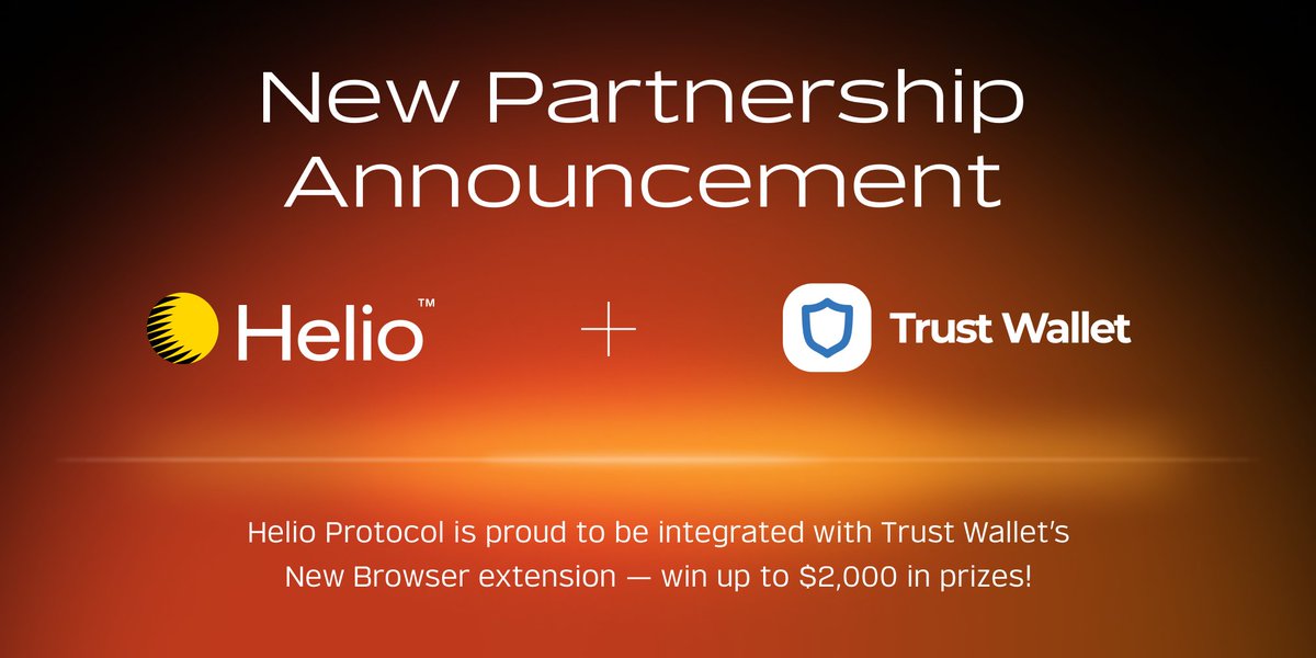 1/ To celebrate being an official launch partner of the #TrustWalletExtension, we've teamed up with <a href="/TrustWallet/">Trust Wallet</a> to give away $2,000 in $BUSD rewards!

Plus... everyone who completes entry will earn a FREE NFT! 💙

Entry link here👇

galxe.com/helio/campaign…