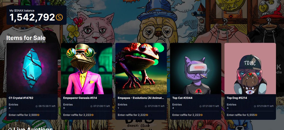 Top Dogs (@topdogbeachclub) on Twitter photo Check out our $SNAX marketplace for your chance to win a C1 Crystal, Top Cat, Top Dog, and other NFTs ๐ฅ
Thanks to Top Dog community members <a href="/popejonpaul3/">JP5 - ๐$MON</a> and @seko_tom ๐ Check out our $SNAX marketplace for your chance to win a C1 Crystal, Top Cat, Top Dog, and other NFTs ๐ฅ
Thanks to Top Dog community members <a href="/popejonpaul3/">JP5 - ๐$MON</a> and @seko_tom ๐