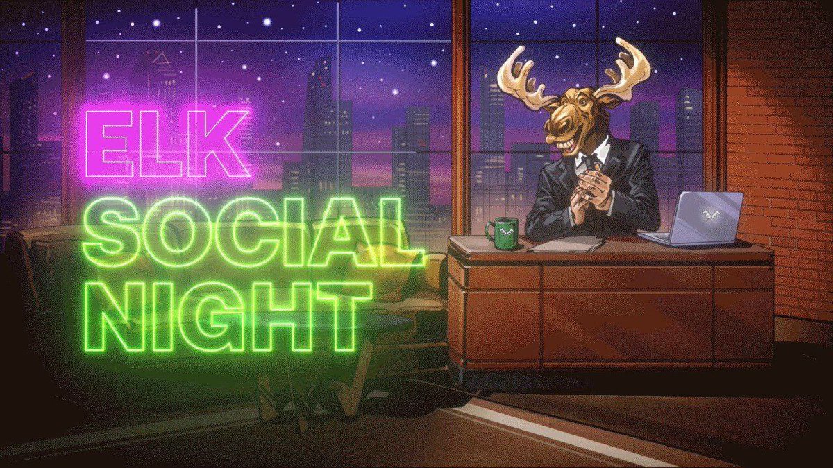 🎉  Wednesday 23rd @ 19:30 UTC.

✅ Elk Social Night with <a href="/KanaloaNetwork/">Kanaloa Network🔺️</a>

📍Elk Discord: discord.gg/E5wukaB5

🦌 Informal chat: come and listen, ask questions or just chill.

💡Keep up to date with all things Elk.

x.com/elk_finance

🦌