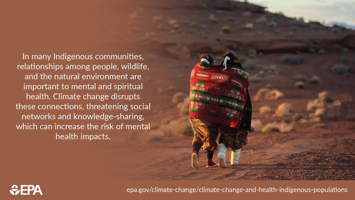 Learn about climate-related health impacts on Indigenous communities during Native American Heritage Month #NAMH at @EPA's #ClimateChange website: epa.gov/climate-change…