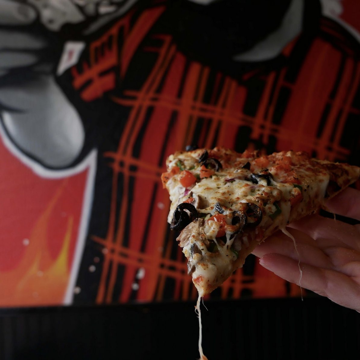 POTW 50% Off all Week: Heavy Veggie
Passcode: I've Got a Veggie Wedgie
Online: No Promo Code Needed!
WHAT’S ON IT:

Fresh Mushrooms
Green Peppers
Black Olives
Roma Tomatoes
Red Onions
Extra Cheese
Red Sauce