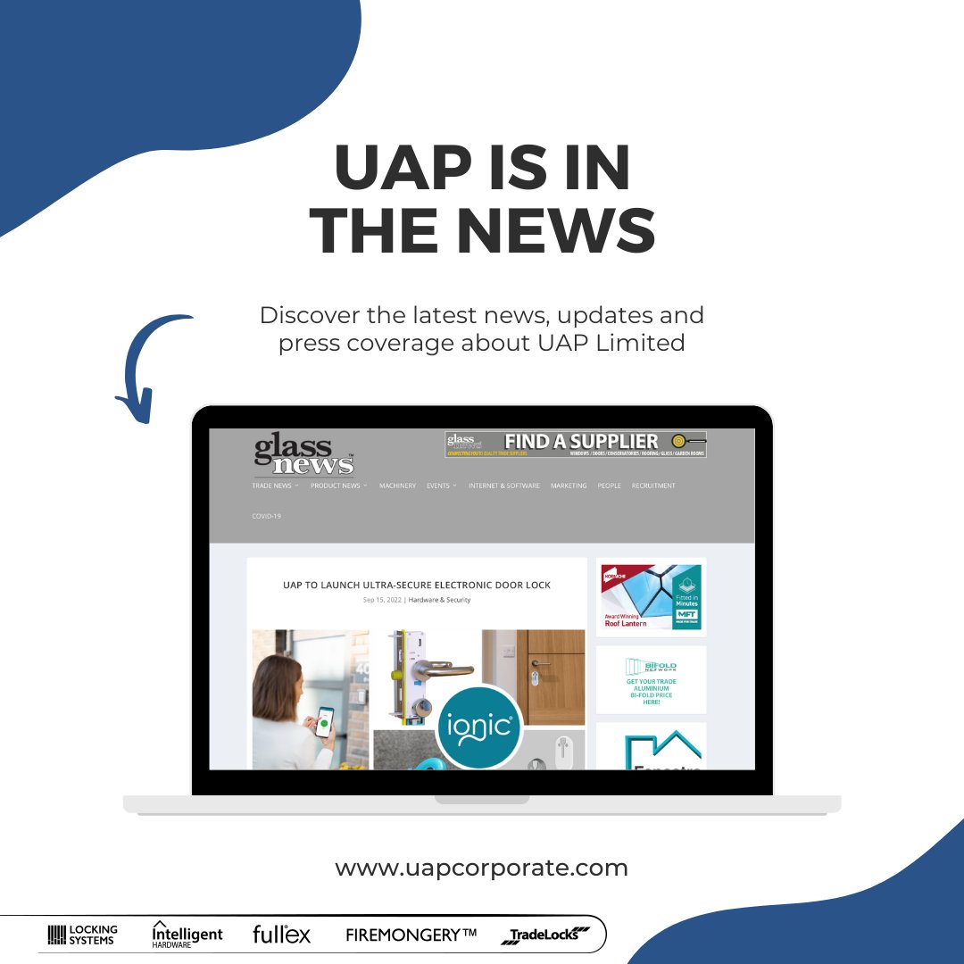 UAP_Limited's tweet photo. Following five years of research and development, UAP is gearing up to launch an ultra-secure electronic door lock, enabling access via a smartphone App.
Find out more via @GlassNewsmag 👇
https://t.co/ff6x763Jmd
#UAP #DoorHardware #ElectronicLock #Fullex @Fullexlocksltd https://t.co/MgXr4gBg9K