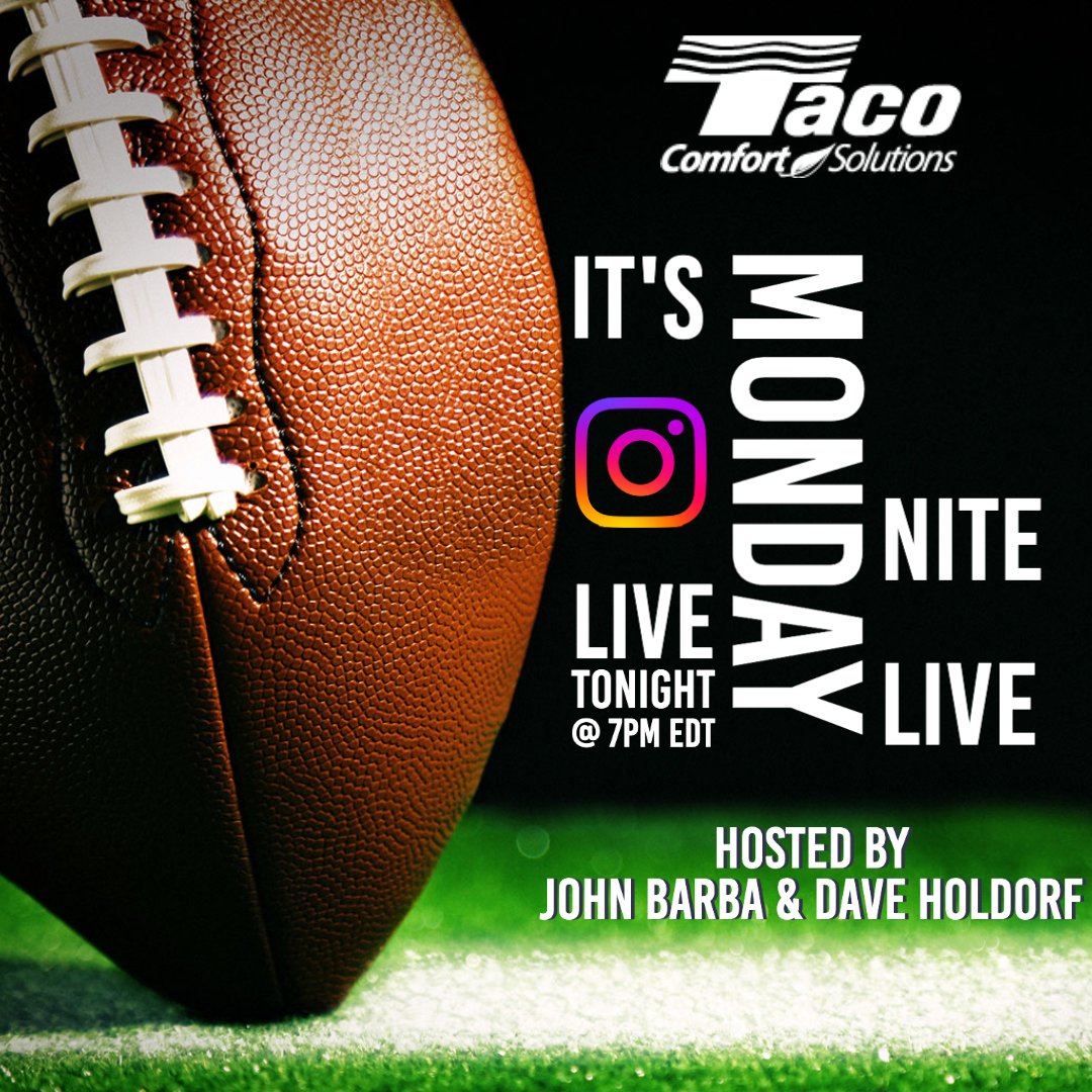 TacoComfort's tweet photo. Monday Nite Live antics continue with your hosts John Barba and Dave Holdorf. Live on Instagram Tonight at 7 pm EST!

#MNL #TacoComfortSolutions #TacoHVAC https://t.co/OQZcTgJkC0