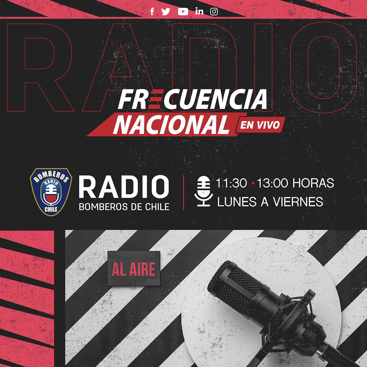 Bomberos de Chile on Twitter "𝗙𝗥𝗘𝗖𝗨𝗘𝗡𝗖𝗜𝗔 𝗡𝗔𝗖𝗜𝗢𝗡𝗔𝗟 Sintoniza el