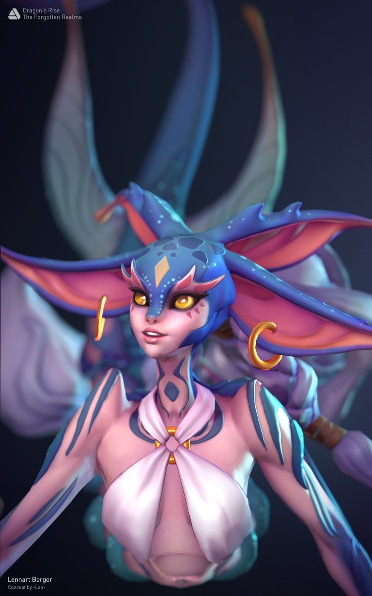 Finally published this lady from the #DragonsRiseChallenge 
I got more of her on my Arstation:
artstation.com/artwork/DAeXJE 

Once again Congratulations to all other participants🥳