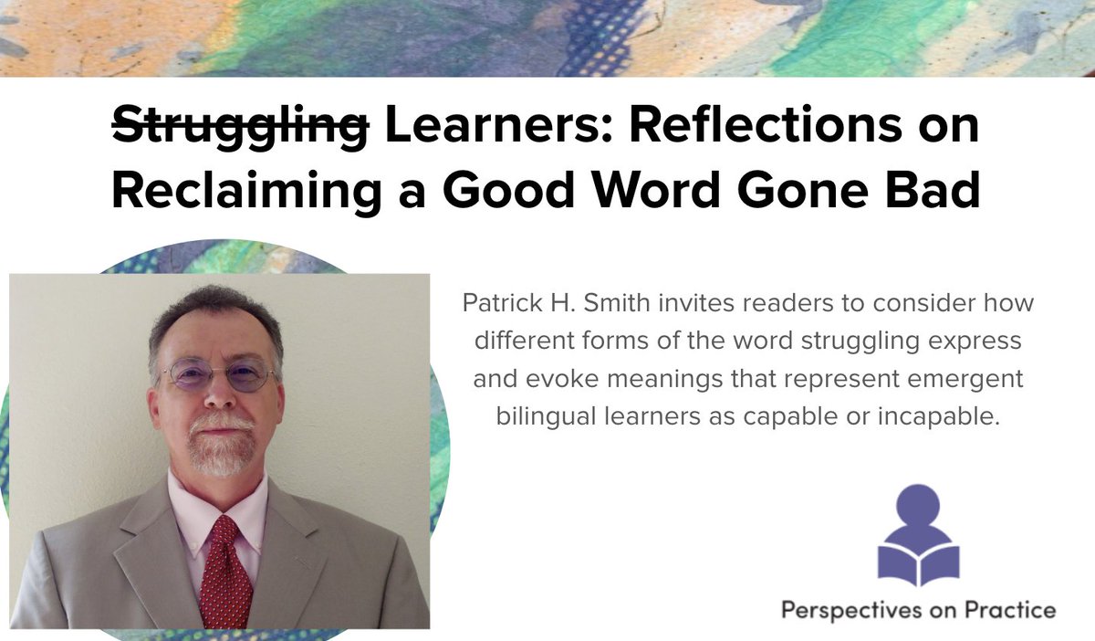 Patrick H. Smith's Perspectives on Practice can be read here: library.ncte.org/journals/la/is…
#NCTEvillage