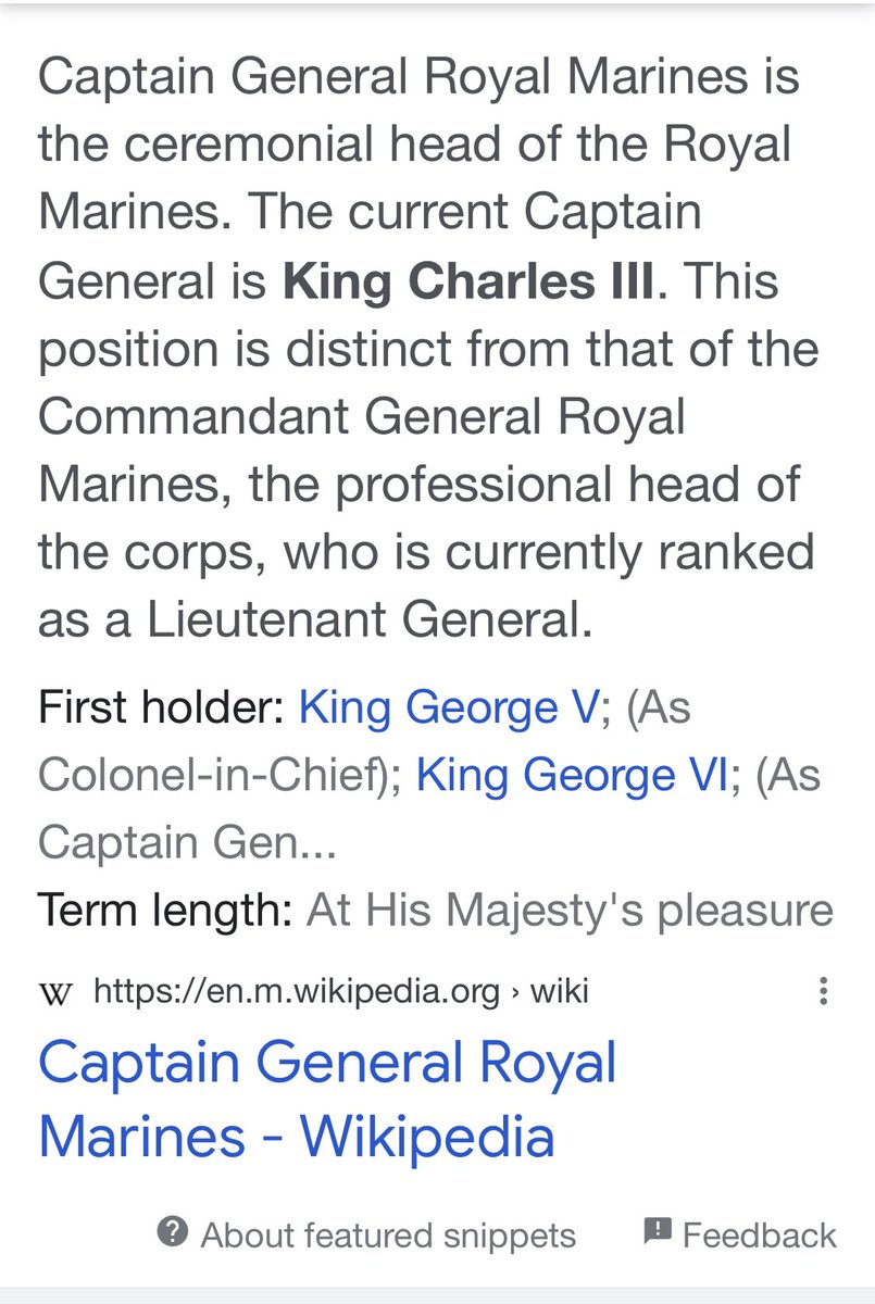 quickbeam71's tweet image. When you snooze, you lose.

#KingCharlesIII is the Captain General now. The position was held by kings until HMQ gave it to #PrincePhilip.

When PP gave it to #HaplessHal, he reportedly told Hal, “don’t f**k it up.” But we all know what happened…