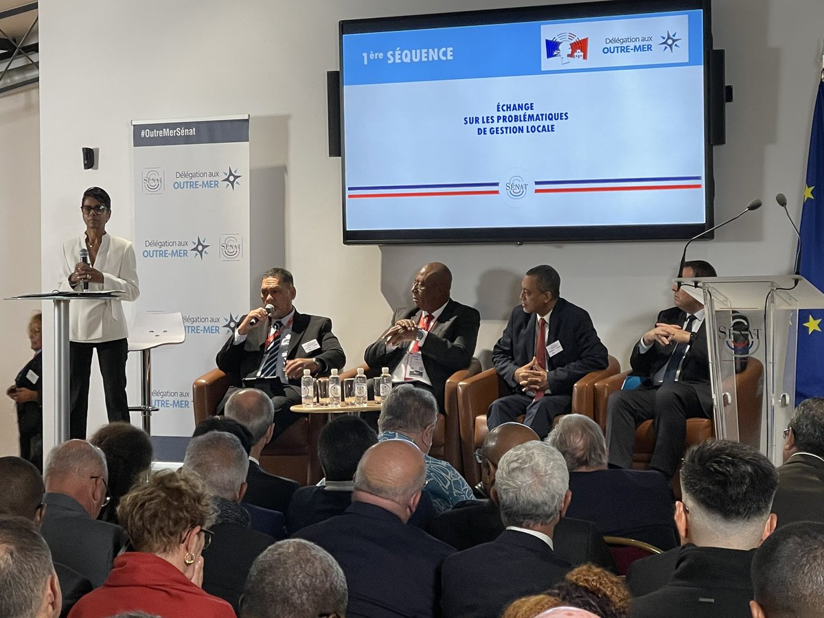 outremers360's tweet photo. Première séquence au @Senat sur les problématiques de gestion locale avec des échanges entre la salle et Jocelyn Sapotille, maire de Lamentin, Madi Madi Souf, maire de Pamandzi, Cyril Tetuanui, maire de Tumaraa et le Président Stéphane Artano.
#OutreMerSenat #OutreMer https://t.co/zeELlDjPSI