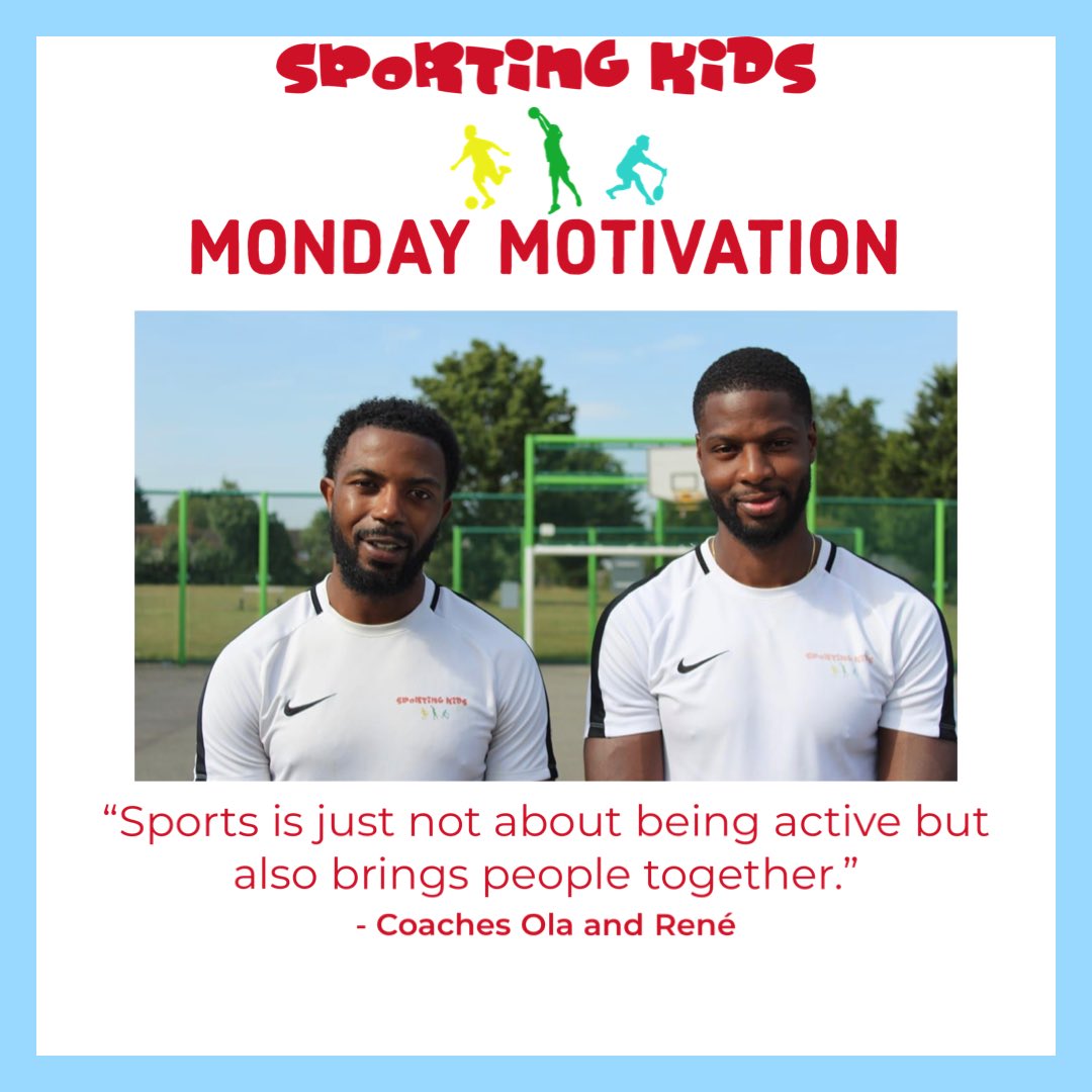 We want all of our Sporting Kids to have fun, make friends and stay healthy at our clubs! Sports are great for building bonds and improving teamworking skills and are inclusive of everyone. Happy Monday!🙌🏽💙                         #mondaymotivation #sportingkids #footballclub