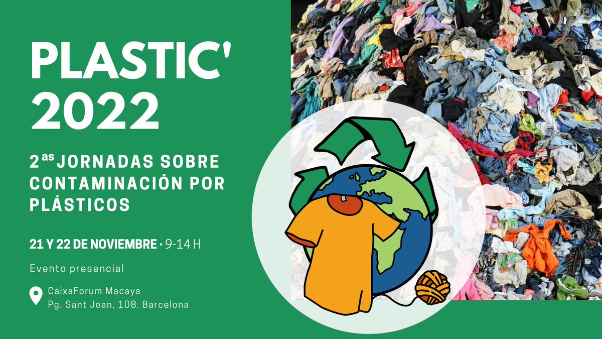 plasticheal's tweet photo. The @Biociencies_UAB & @aimplas #PlasticHeal teams are on 🔥 tomorrow at the #PLASTIC2022_IDAEA!
They're invited speakers at the special session on #HumanExposure to #PlasticPollution, and will present several posters.
Follow the session: https://t.co/Ku4mjoeK2D
👁️+ details👇🏾🧵⬇️ https://t.co/BGoxZeDCkk