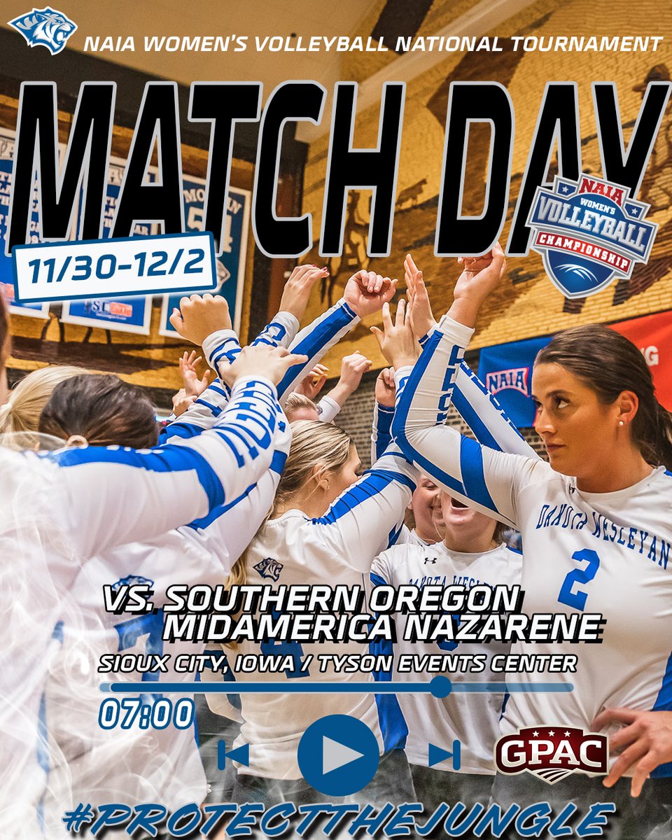 dwusports's tweet photo. Time for another business trip! @DWUVolleyball earns the top seed of Pool "F" and will play at 7 p.m. on Nov. 30 and Dec. 2. The Tigers will face Southern Oregon (Nov. 30), then MidAmerica Nazarene (Dec. 2)!

Ticket Sales and more information to follow!

#BleedBlue https://t.co/MVDqtCx3uR