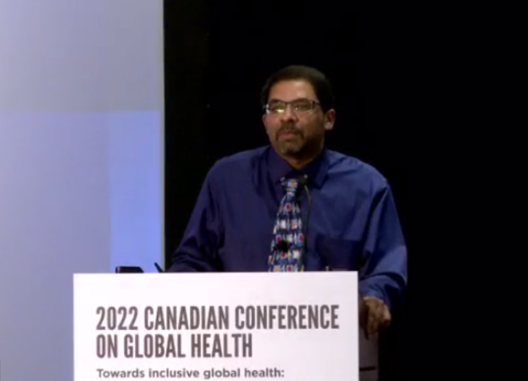 CdnMedicalFound's tweet photo. Today is the first day of the Canadian Conference on Global Health. First session happening right now – Equity, Diversity, Inclusion &amp; Justice: Abia Akram (Disability Rights Activist), Dr. Perez-Brumer, Beverley Essue (UofT), Madhu Pai (McGill Un.) &amp; Dr. Magda Robalo
#CCGH2022 https://t.co/njaz1BfaMo