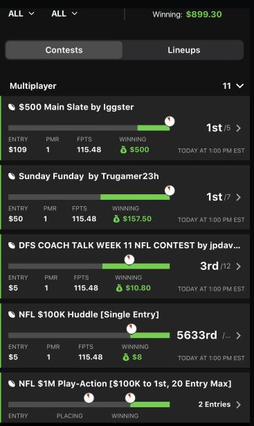 DFSCoachTalk's tweet photo. It's time to join the family @DFSCoachTalk
We have the best community in the industry and we WIN consistently!! Nice ROI yesterday and a few take-downs as well! 💰🏀🏈💯🔥
https://t.co/JHn6EOSdXi
#DFS #WIN #NFL #NBATwitter #winninglineups https://t.co/YifzO6qWh2