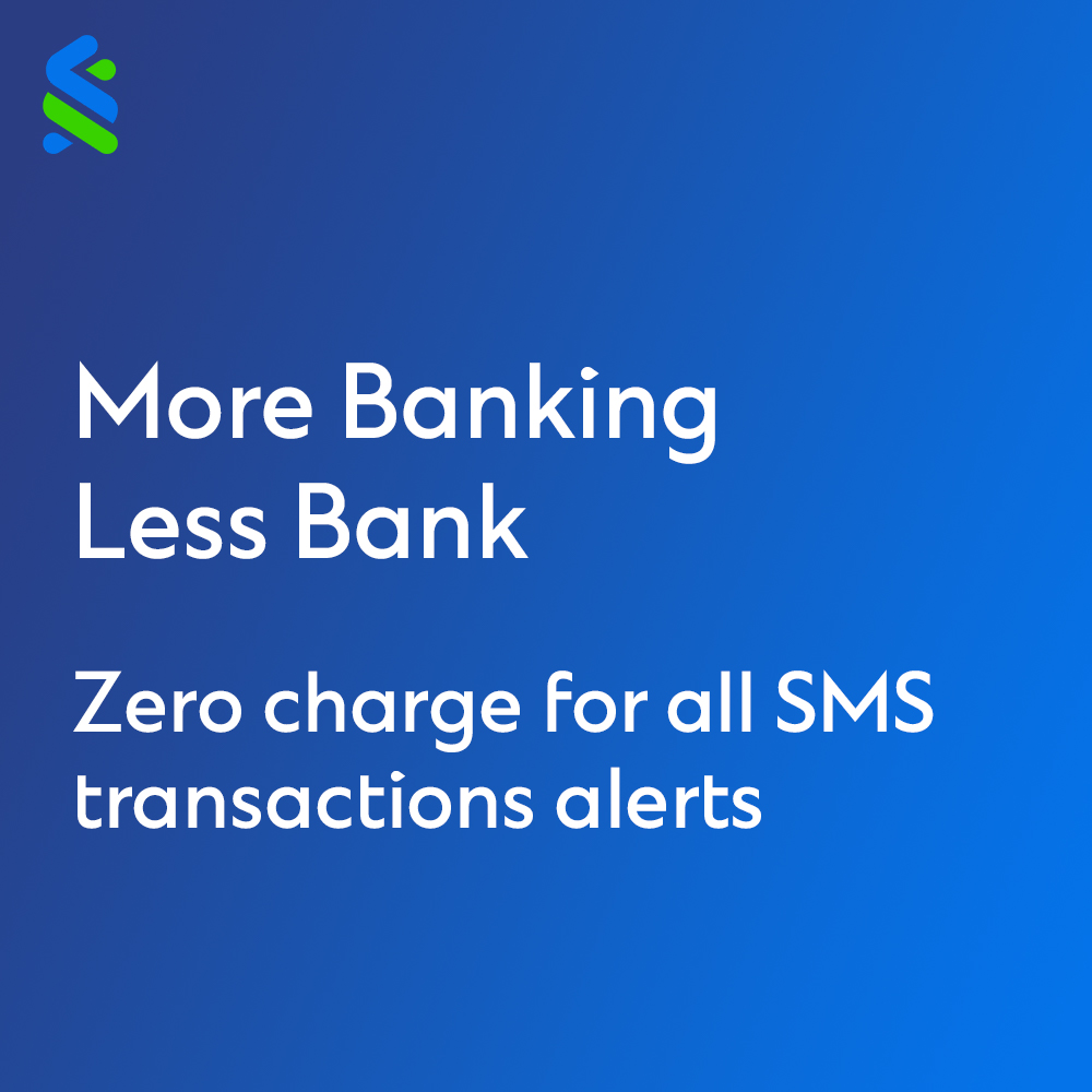 StanChartNG's tweet photo. Enjoy zero charge on all your SMS transactions alert when you bank with SC.
You don’t get it elsewhere. Switch to the good side of banking and be glad you did you so today 😊
#thegoodsideofbanking #nosmscharge #zerocharge #standardchartered #hereforgood https://t.co/2pAm6weT5d