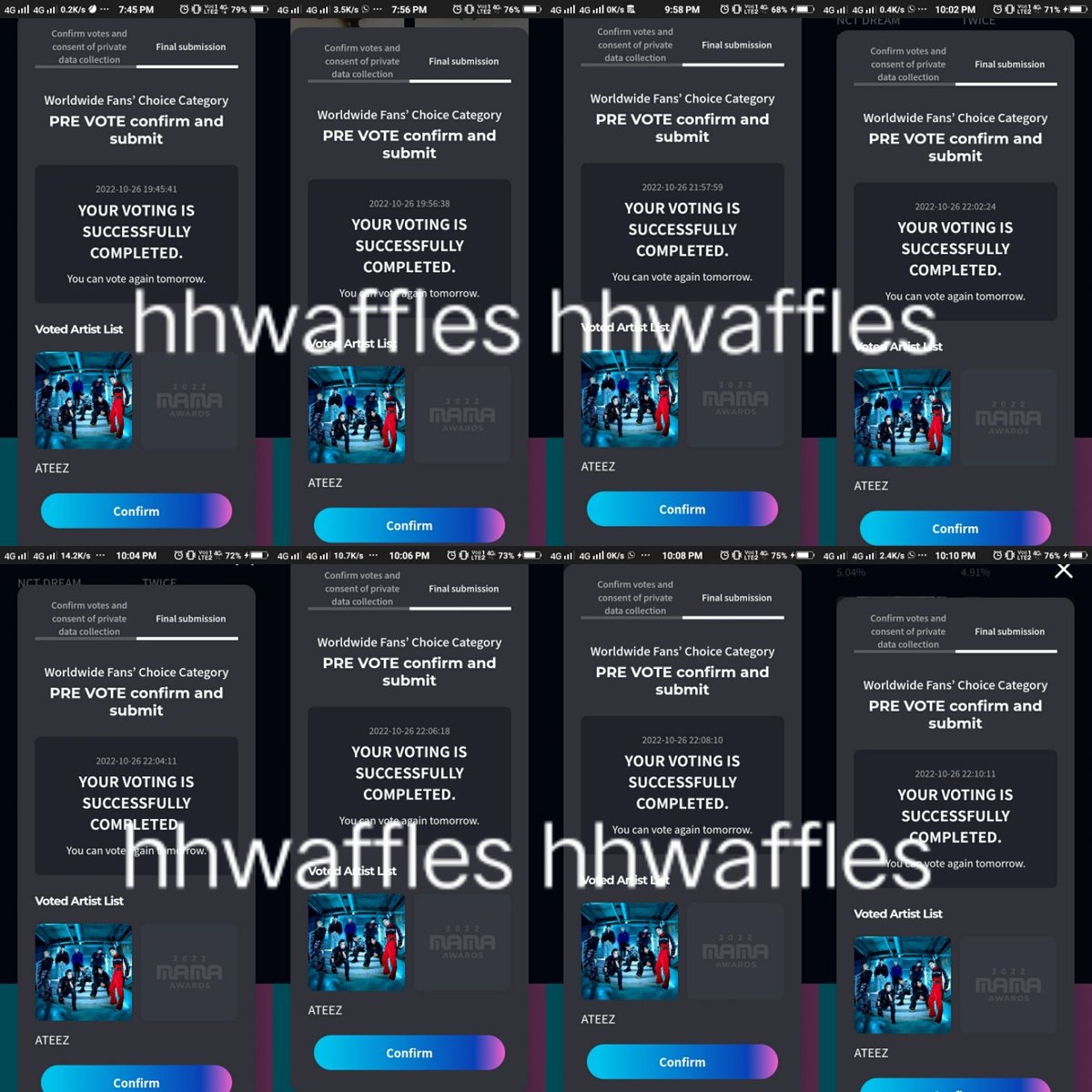 @macloudroni @ATEEZofficial thank you sm for this giveaway! i have been voting since day 1 but i don't have the screenshot of every vote..here's some of the ss i took :)
#ATEEZ #에이티즈 @ATEEZofficial 
#Break_MAMA_Wall