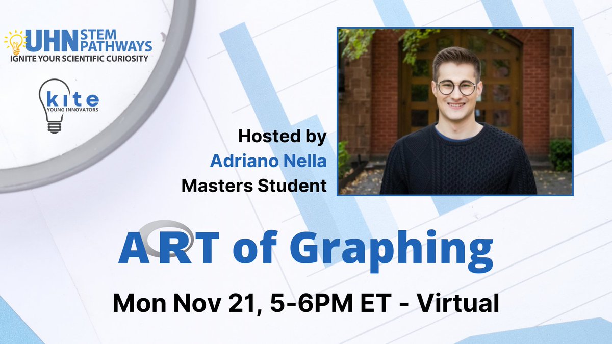 UHNSTEMPathways's tweet photo. Want to turn your graphs from good to great? Join us tonight for a fun virtual activity on graphing and learn the basics of #coding. 💻📈
Register here: https://t.co/8WxOl5USNS https://t.co/UCUIQ3ERUe