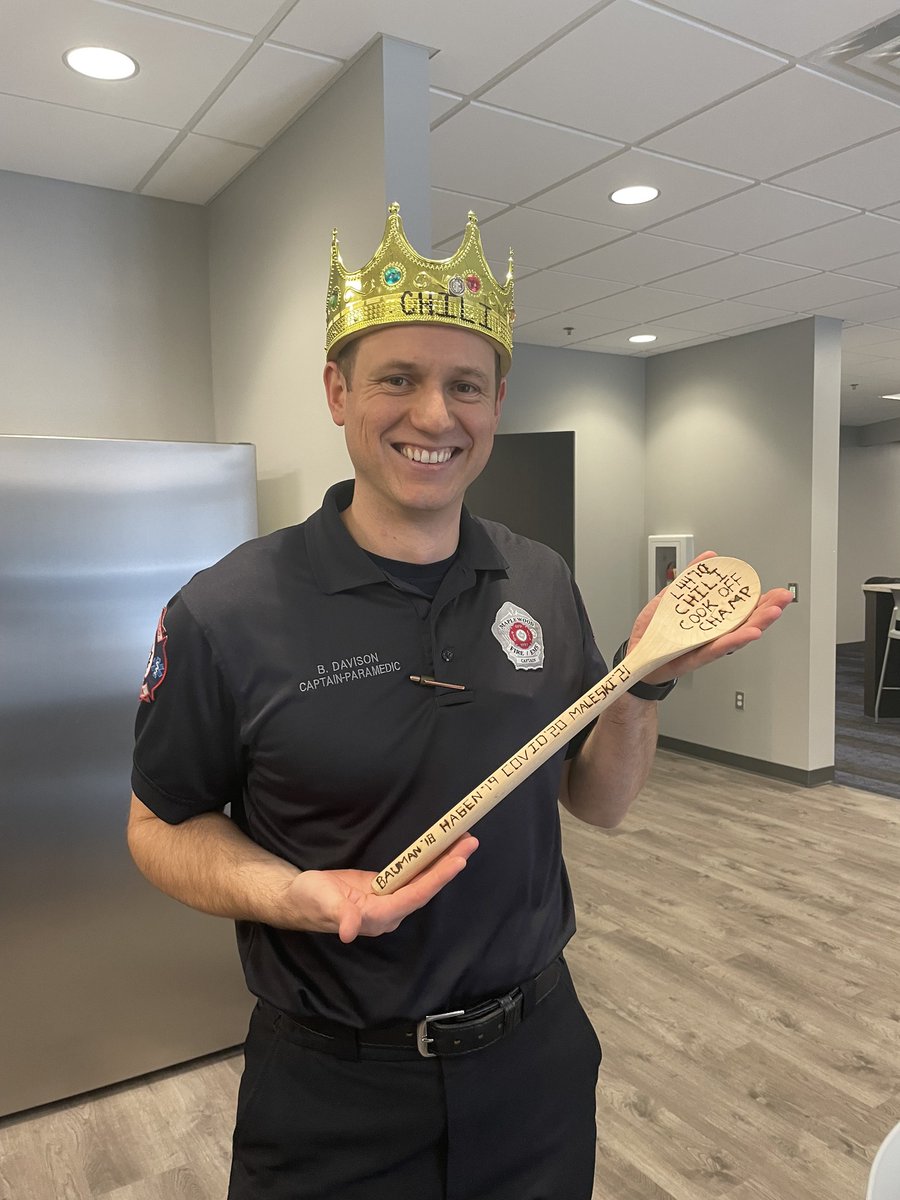 MaplewoodFD's tweet photo. Congratulations to the 5th annual #maplewoodfirefighters Chili Cook-off champion, Captain Brad Davison! Along with the friendly competition enjoyed by staff, this event also raised $160 for the #ronaldmcdonaldhousecharities. Thanks to all participants and donors! https://t.co/zwm2jmjdVg