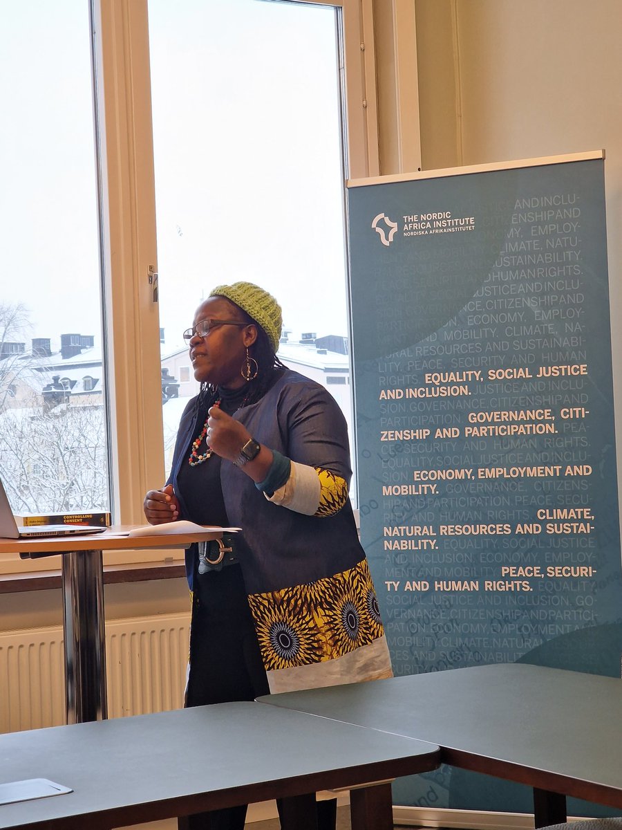 diana_jlund's tweet photo. Chairing a seminar with great Josephine Ahikire on countering gender backlash in Uganda. Good start of the NAI 60 years anniversary in snowy Uppsala. https://t.co/GngN5BQS6I