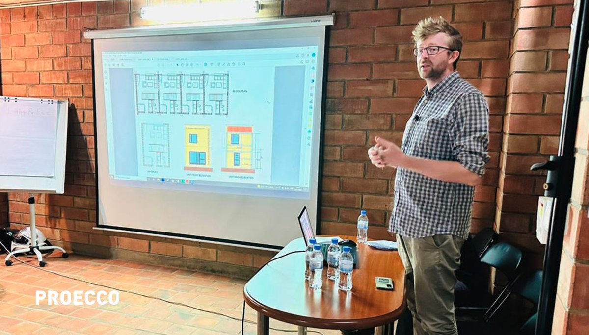 PROECCORwanda's tweet photo. ON-GOING: PROECCO in partnership with @MASSDesignLab is conducting a 2-day training for engineers from different professional bodies in Rwanda (@RwandaEngineers) Burundi and South Kivu, DRC to become trainers of trainers on #RowLockBond construction technology et al 1/2 https://t.co/ODQkBBJdtx