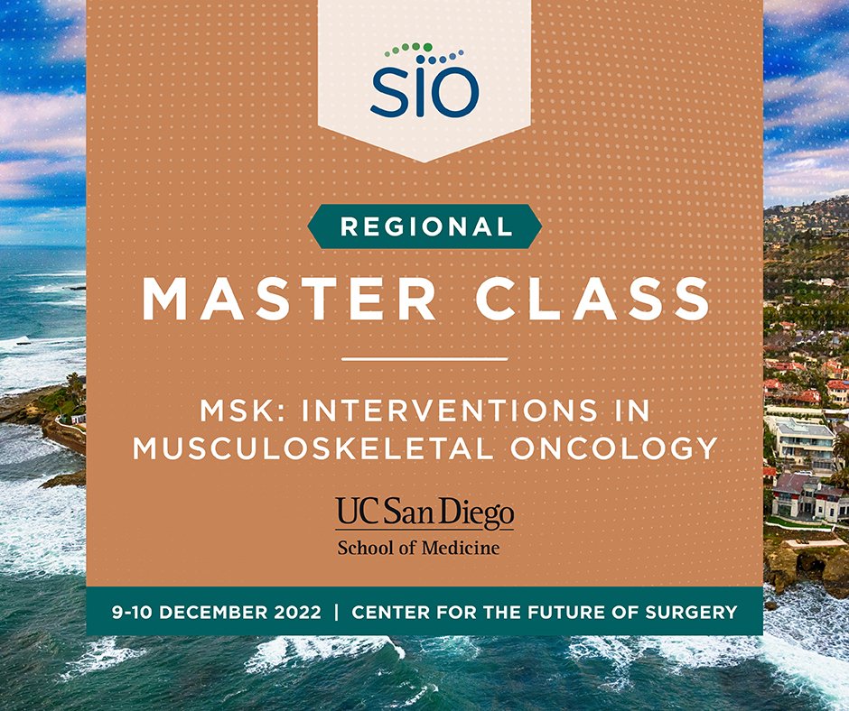 SIO_Central's tweet photo. Only a few spots left! Register for SIOβs regional, hands-on Master Class on Musculoskeletal Interventional Oncology this December in partnership with the @UCSDMedSchool, Department of Radiology. https://t.co/sAsOZwCBcr https://t.co/H3cJAfYG7E