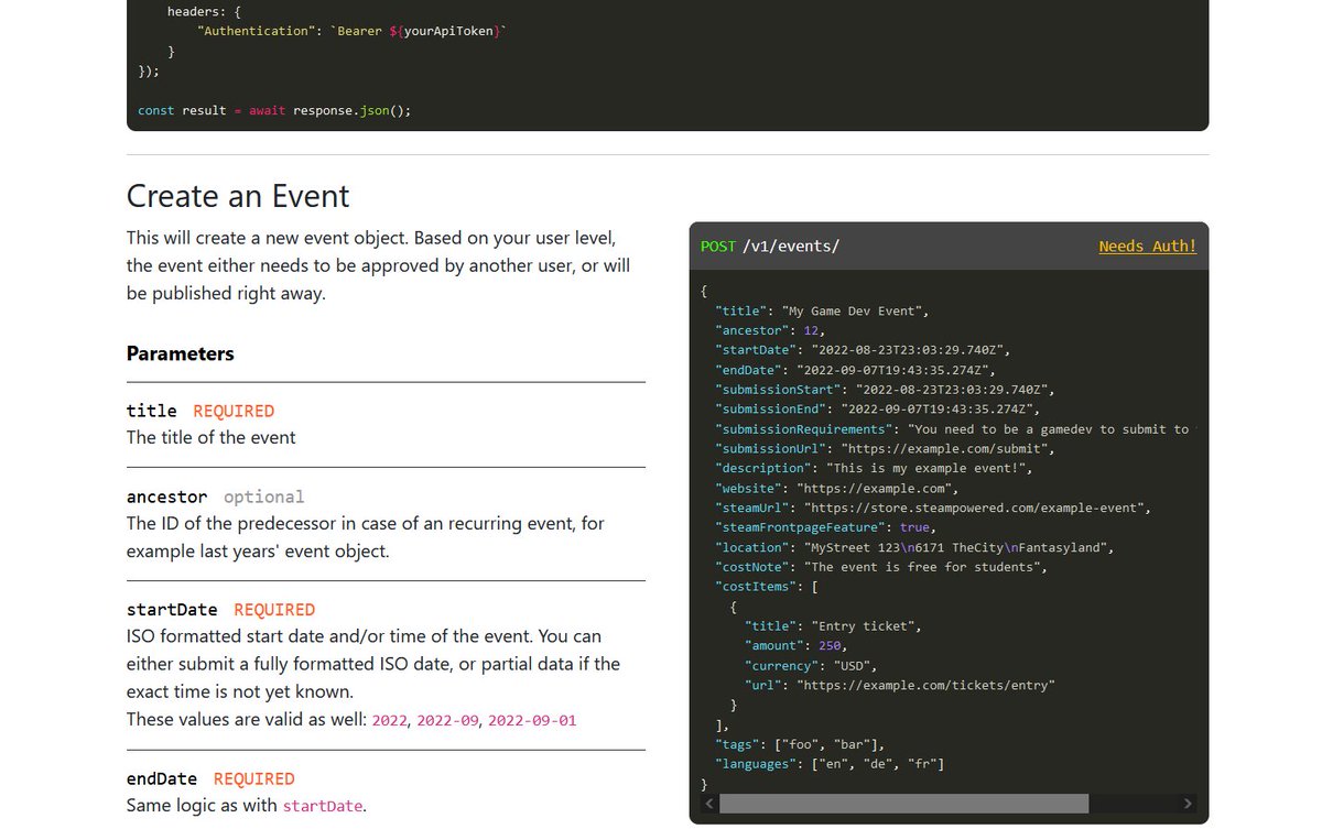 events_dev's tweet image. API docs in the works!

I want anyone to be able to contribute, so this needs to be clear and understandable with many examples! 💪

#gamedev #indiedev #indiegames
