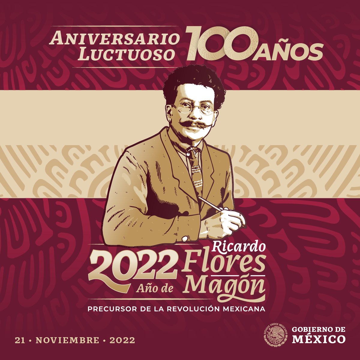100 años del aniversario luctuoso de 
#RicardoFloresMagón, precursor de la Revolución Mexicana