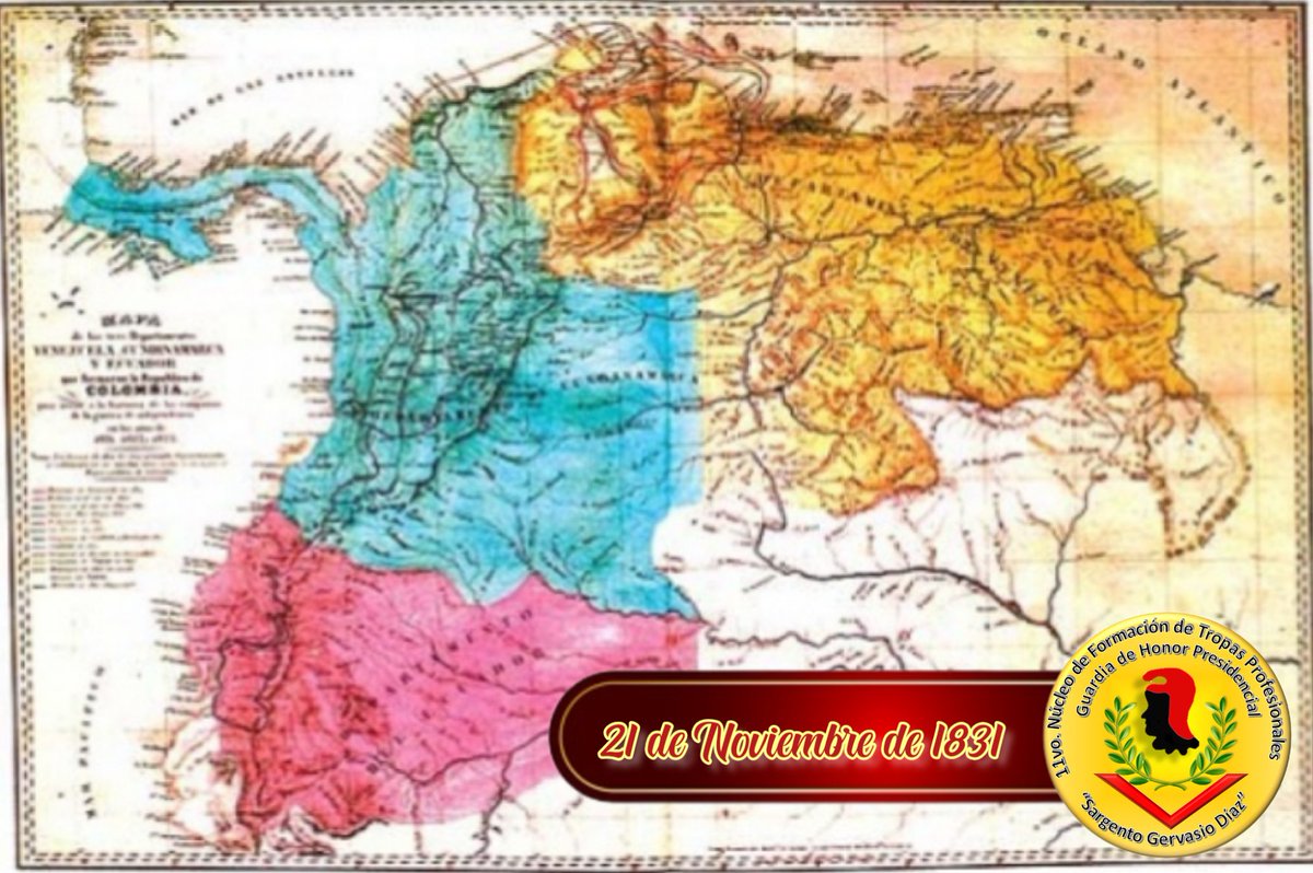 Efemérides🗓️La disolución se inició en 1830 y quedó consagrada el 21 de noviembre de 1831, debido a las diferencias políticas entre centralistas y federalistas, el autonomismo de los caudillos regionales y los conflictos económicos que atravesaba la Gran Colombia.