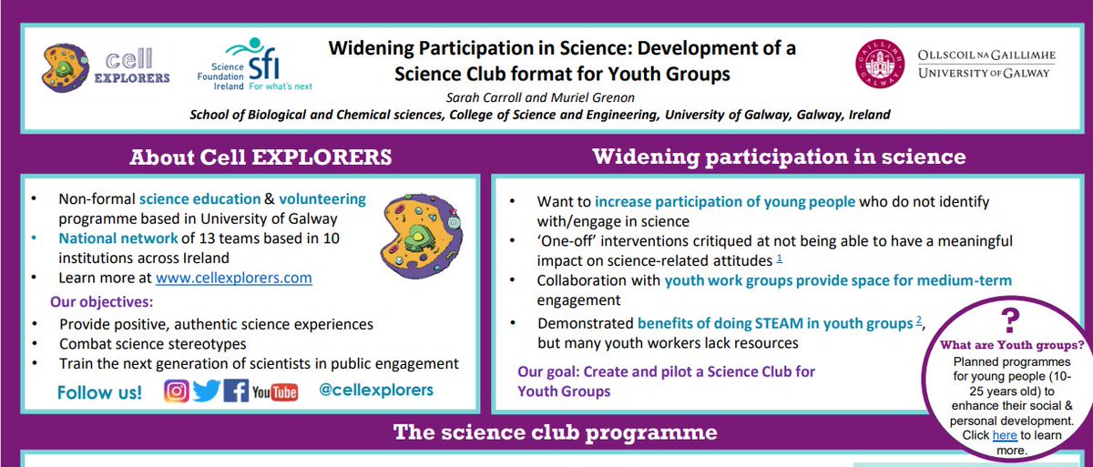 SarahLRCarroll's tweet photo. It was great to have our poster about the development of the @Cellexplorers Science Club included in this years @scientix_eu conference!

Special thanks to Kinderbuero (https://t.co/VRtZtDOUde) who lent us their science activity cards!

#PublicEngagement #YouthWork #HandsOn https://t.co/n6aDJcLq6a