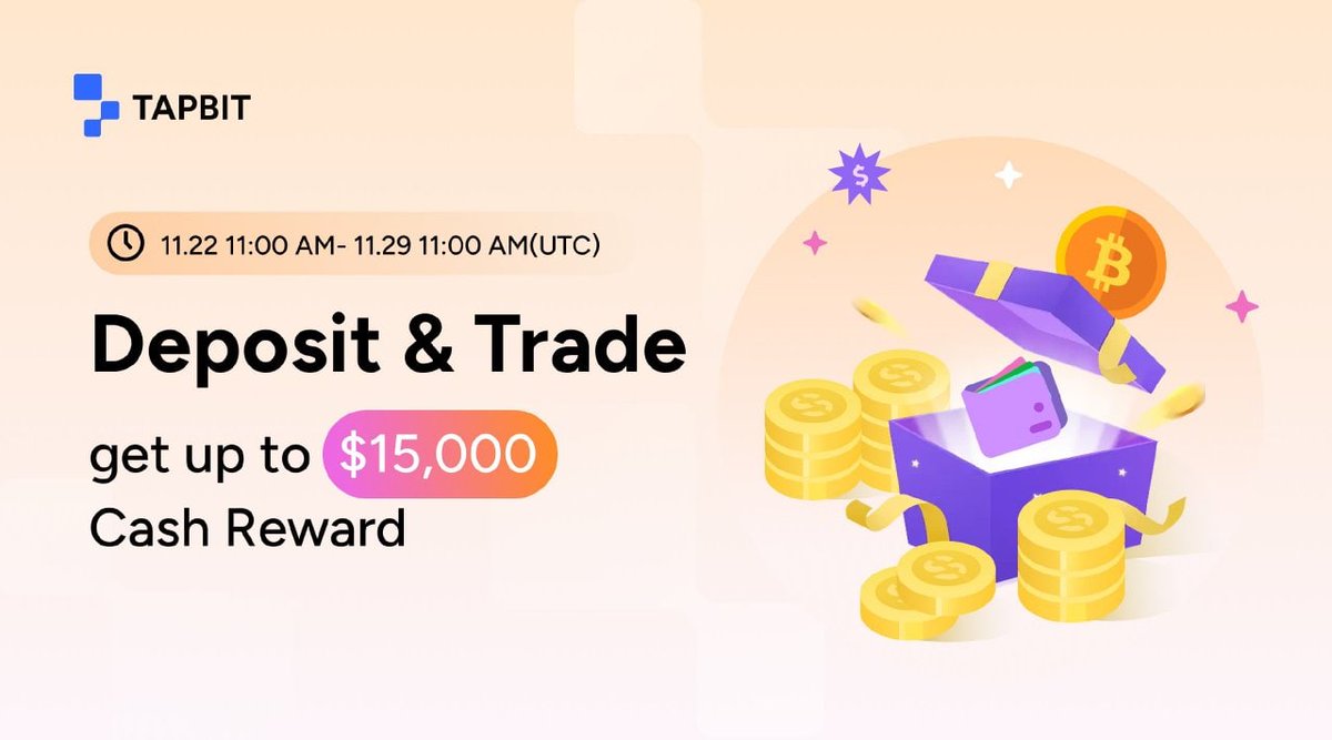 AliRaza03426's tweet photo. 🎉Tapbit will launch the Deposit &amp; Trade Event🥳

🎟First come, first served! 
🚀Users can earn up to 15,000 cash rewards during the event! 
🔥It's time to start counting down!

✍️More details: 
https://t.co/8GAveEZAPm #CRYPTO #EXCHANGE #BITCOIN #BTC #ETH #BNB #TRX #DEFI #WEB3 https://t.co/JZdMx5chEG