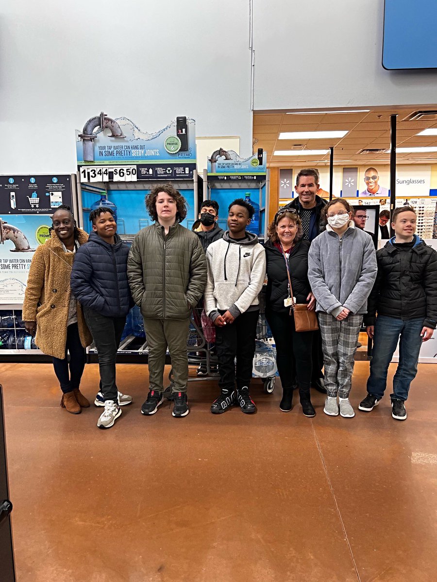 CBI trip to Walmart- room 300, teaching kids how to shop. #collsedu #friendsgiving