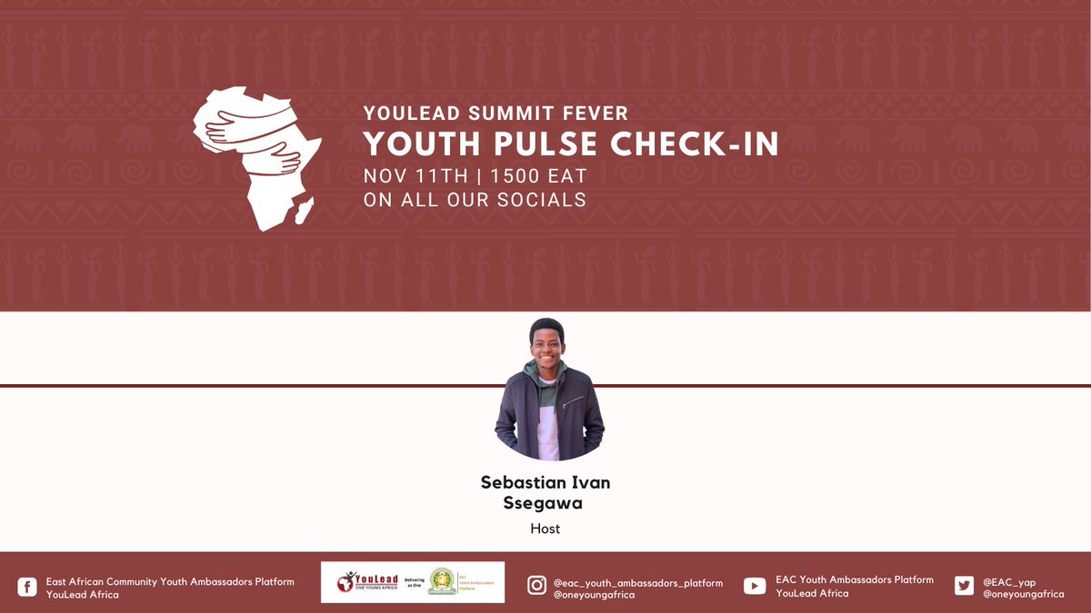OneYoungAfrica's tweet photo. Hey Hey Hey One Young Africa!

We know you have questions about the progress of your applications for the YouLead Summit. 
Join us for tonight's Pulse Checkin to get all the answers and the latest on #YouLead22. https://t.co/kgafoh53cz