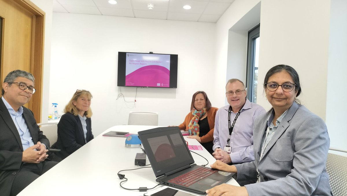 smrutibulsari's tweet photo. We had a pleasure welcoming Sarah and Joni from @OpenRoadColch. @prof_quiroz and I presented the findings of the impact study of #SOSBus, Colchester, undertaken by @BLGDataResearch.
Thank you, @NKirby24, @7uSamx for your support. https://t.co/bbzfwVchMw