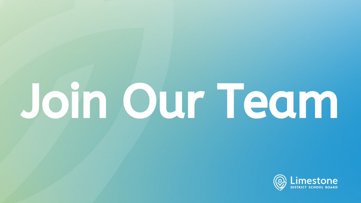 We're hiring! See yourself in Limestone, and join #TeamLDSB! View our external opportunities and application information here: bit.ly/JoinTeamLDSB