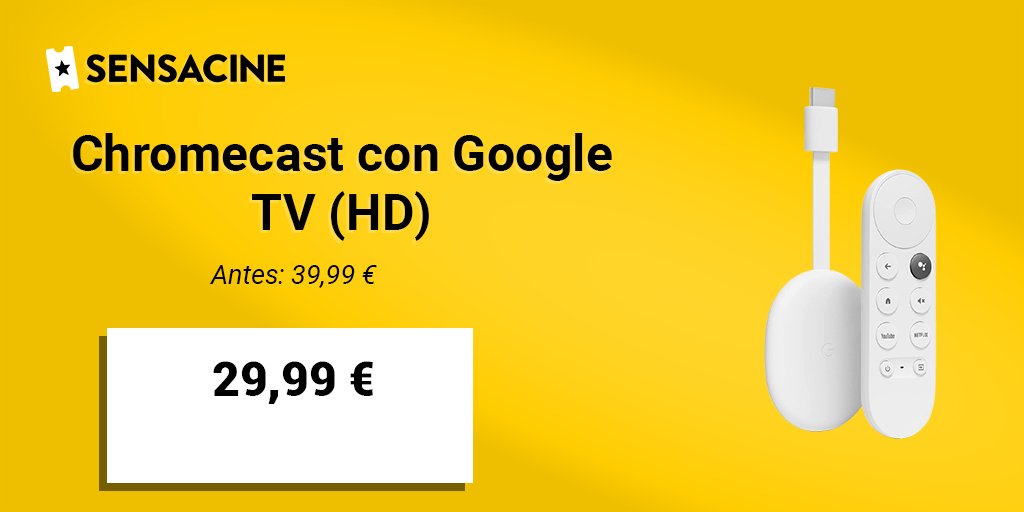 Google Chromecast (2022) with Google TV (HD) Streaming